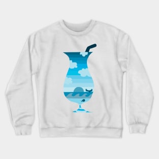 Tropical Blue Smoothie Crewneck Sweatshirt